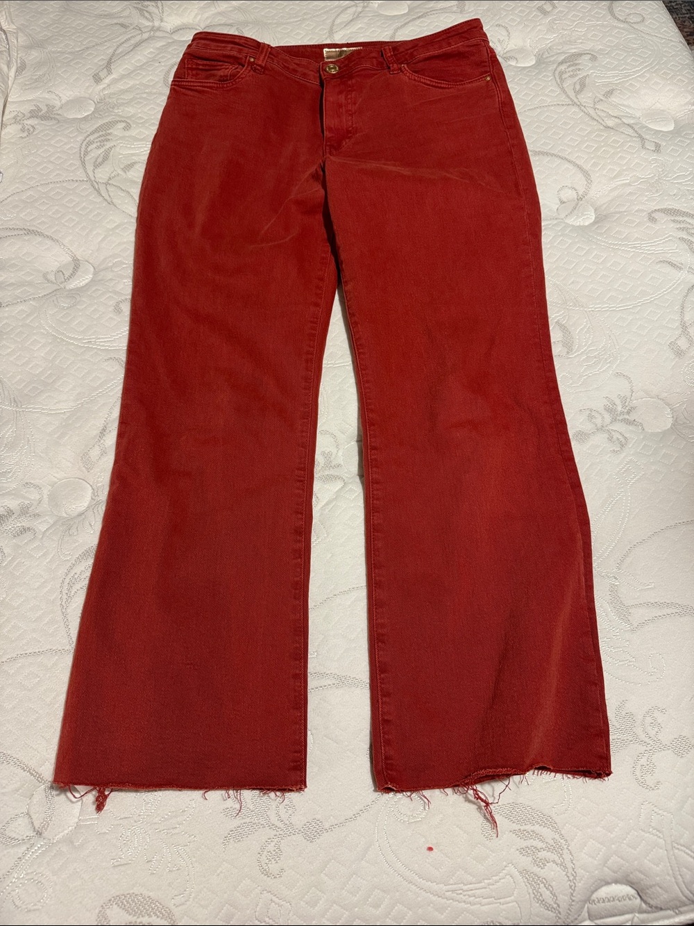 Kut from the Kloth Rust Red Kick Flare Jeans